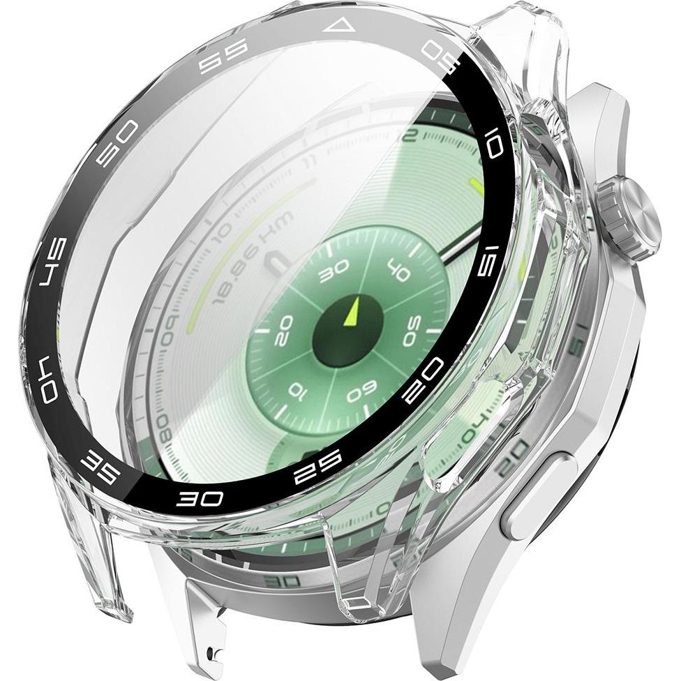 Techsuit - Defense360 Pro Bezel + Screen Protector - Huawei Watch GT 6 46mm - Clear, Accessori per smartwatch, Trasparente