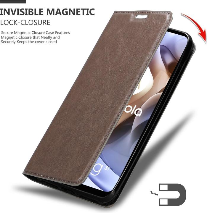 Produktbild Cadorabo Book Invis. Magnet Hülle (Motorola Moto G41, Motorola Moto G31)