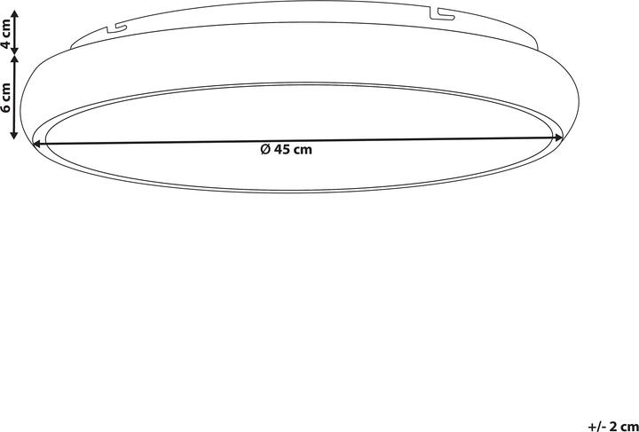Image du produit Beliani Plafonnier LED or forme anneau ATARAN (2100 lm)