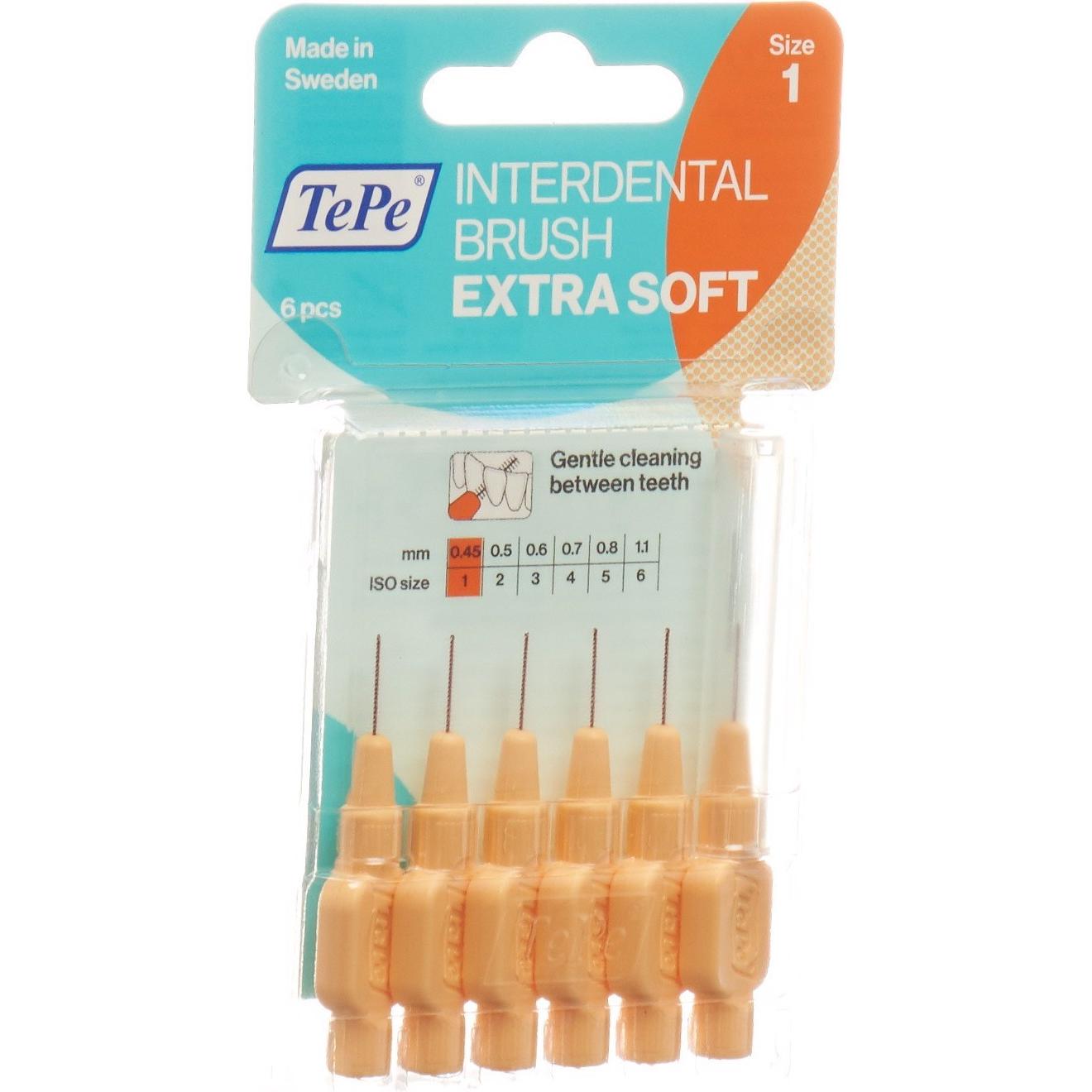 TePe, Interdentalbürste, Interdental Brush 0.45mm x-soft orange (6 x, 0.45 mm)