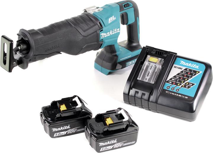 Produktbild Makita DJR 360 RT Akku Reciprosäge 36V ( 2x18V ) Brushless Säbelsäge + 2x 5,0 Ah Akku + Ladegerät