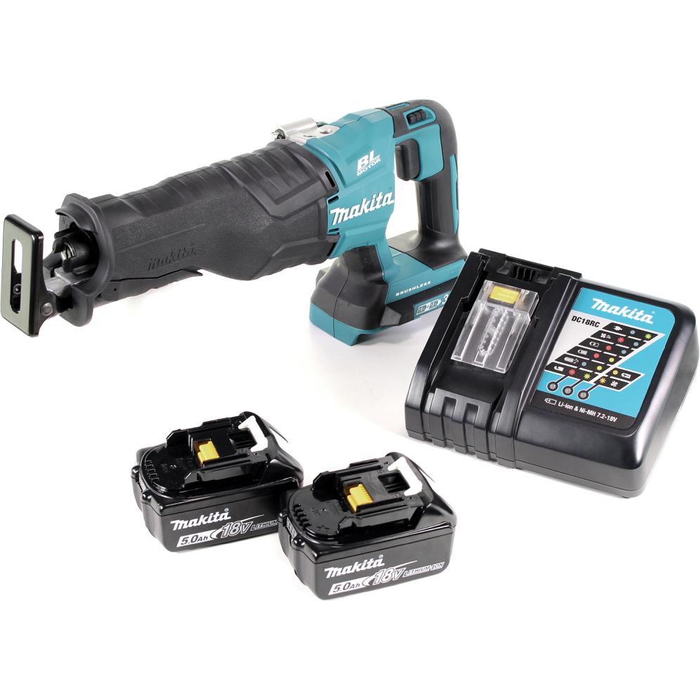 Thumbnail - Makita, Säbelsäge, DJR 360 RT Akku Reciprosäge 36V ( 2x18V ) Brushless Säbelsäge + 2x 5,0 Ah Akku + Ladegerät