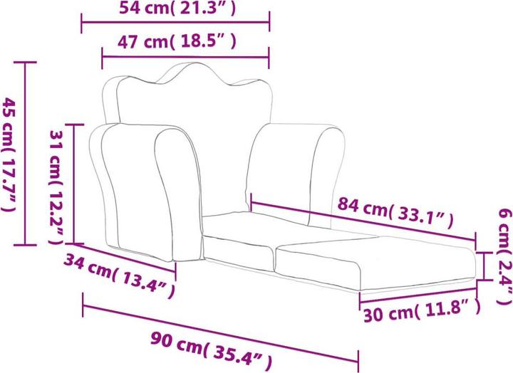 Actual product image vidaXL Kindersessel (Child armchair, Children sofa)