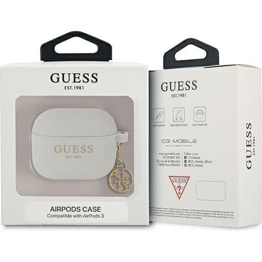 Thumbnail - Guess case for Airpods 3 GUA3LSC4EG grey Logo 4G Charm (Kopfhörer Tasche), Kopfhörertasche + Schutzhülle, Grau