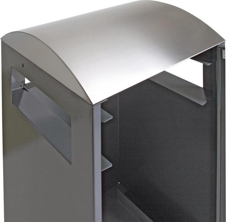 Actual product image Waste collector for outdoor areas, capacity 90 l, charcoal. (90 l)