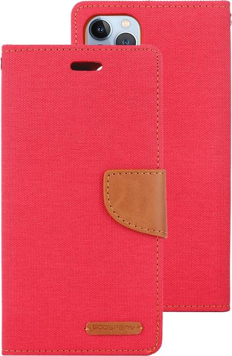 Produktbild iPhone 14 Pro Max - Canvas Stoff Etui rot (Apple iPhone 14 Pro Max)