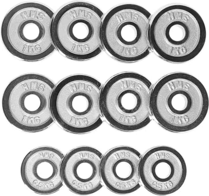 Actual product image HMS Chrome dumbbells in case STC15 (2 x 7 5 kg) (2 x 7.5 kg)