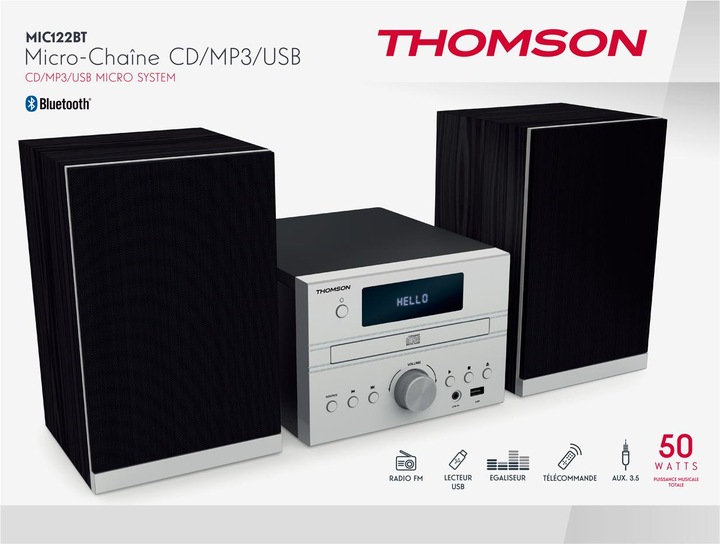 Actual product image Thomson MIC122BT Home Stereo System Home Audio Micro System (FM, Bluetooth)