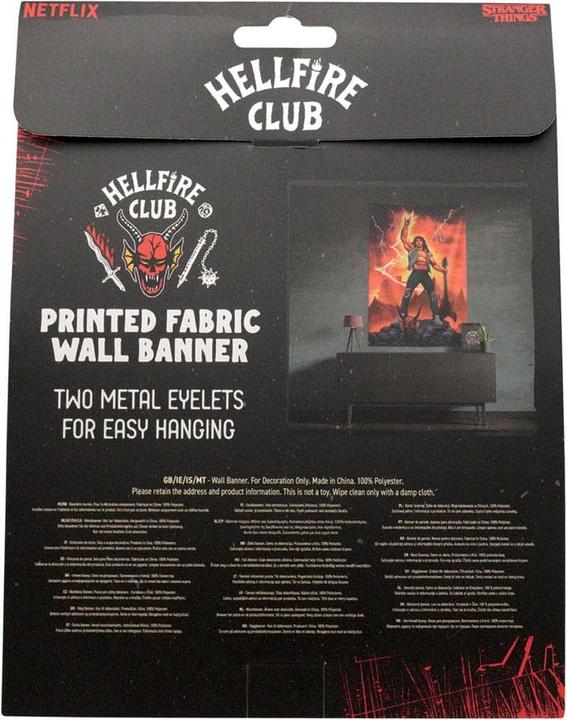 Actual product image Fanattik Stranger Things wall hanging Eddie Munson 120 x 85 cm