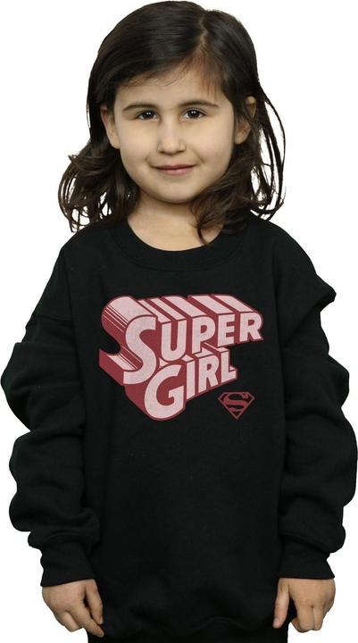 Produktbild Supergirl Retro Logo Sweatshirt Mädchen (152, 158)