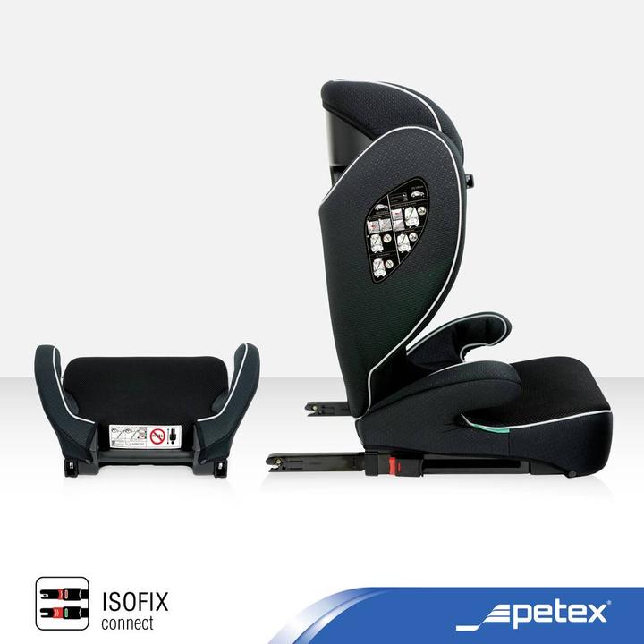 Productafbeelding Petex Basic Plus 1600 zwart HDPE volgens ECE R129 Kinderzitje zwart (Kinderzitje, ECE R129/i-Size standaard)