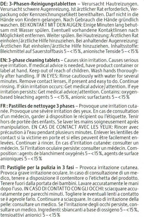 Nährwerte und Zutaten Jura 3-Phasen-Reinigungstabletten