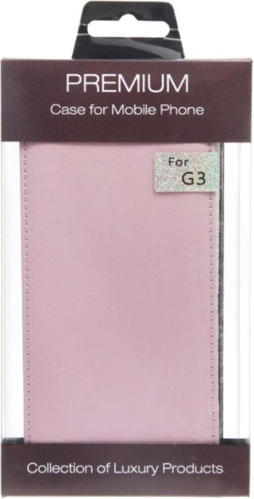 Actual product image OEM Slim Leather Flip Case LG G3 D855 - Pink (G3)