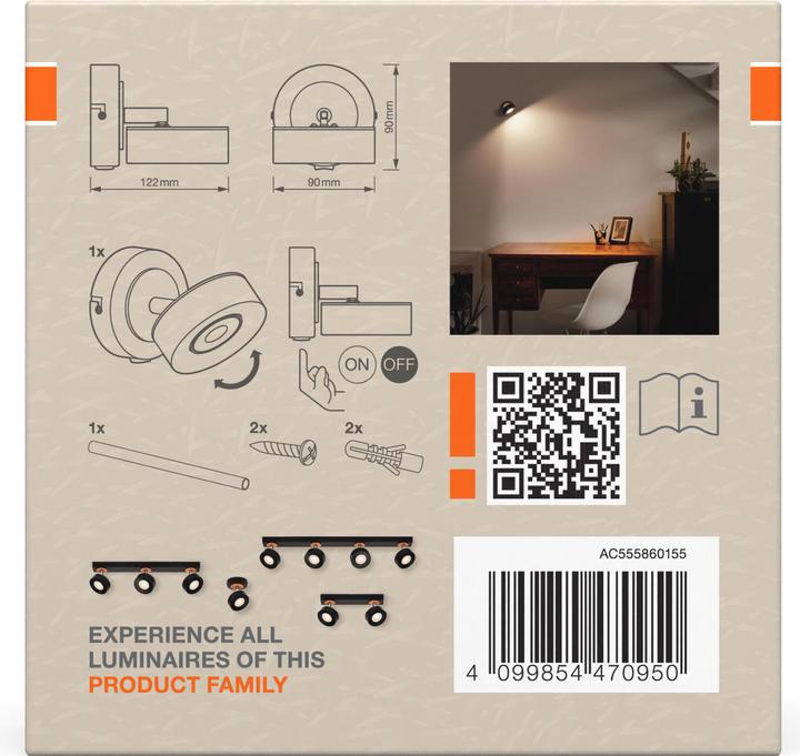 Produktbild Osram DECOR SPOT PLUTO BLACK 1 Spot (300 lm)