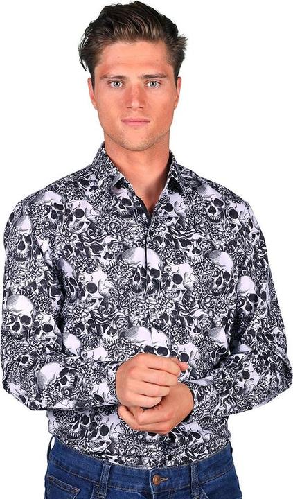 Immagine prodotto Thetru Camicia Skull Skull, nero/bianco (L)