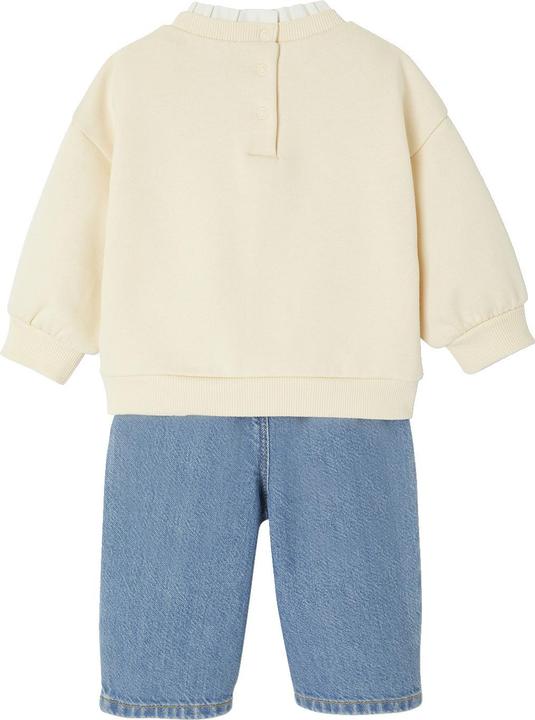 Actual product image Vertbaudet Baby-Set: Sweatshirt mit Volant & weite Jeans (86)