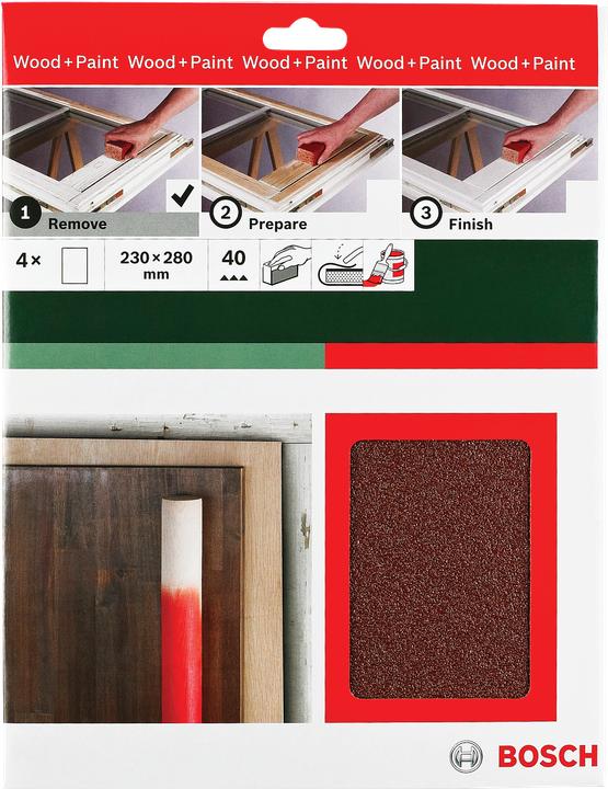 Produktbild Bosch Zubehör Handschleifpapier Universal Remove Prepare Finish, 230 x 280 mm, P60/120/240 (120, 240, 60)