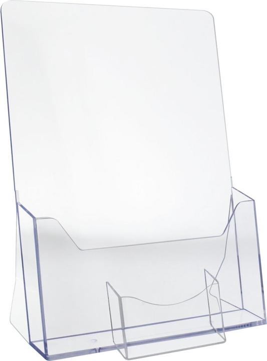 Produktbild Europel Tisch-Prospekthalter, A4 hoch, mit Visitenkartenfach für Format DIN A4, aus Polystyrol, Fachtiefe: (A4)