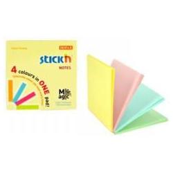 Thumbnail - B.N.T., Heft + Block, Stick'N Magic 76x76mm 4x25 Blätter in verschiedenen Farben - (12 Stk.)