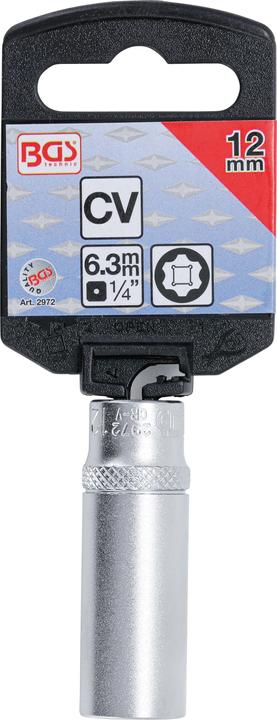 Actual product image BGS Socket, Super Lock, deep 6.3 mm (1/4") Drive 12 mm (12 mm)