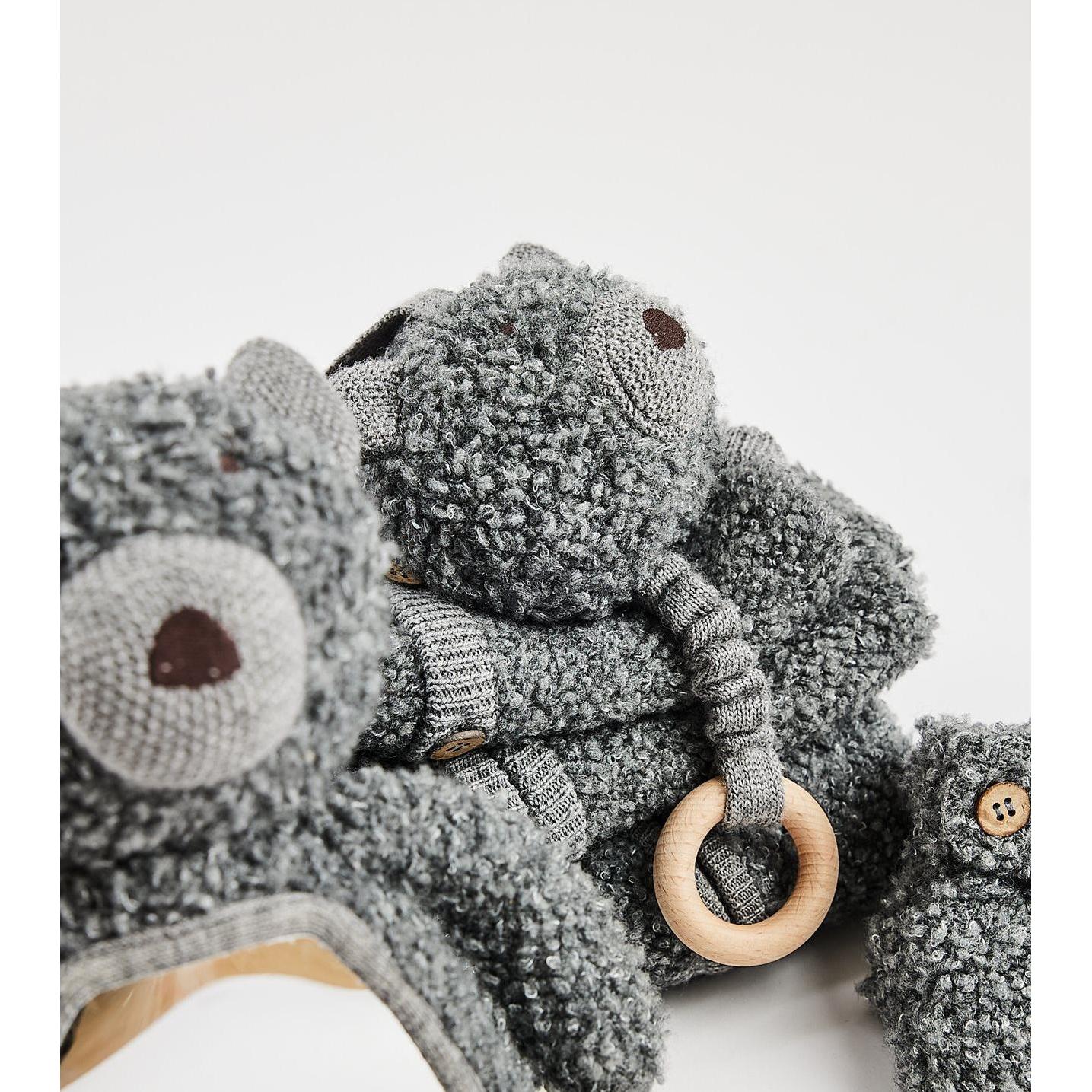 Thumbnail - Smallstuff, Babymobile, - Music mobile, wool bouclé, grey melange - (40011-43)