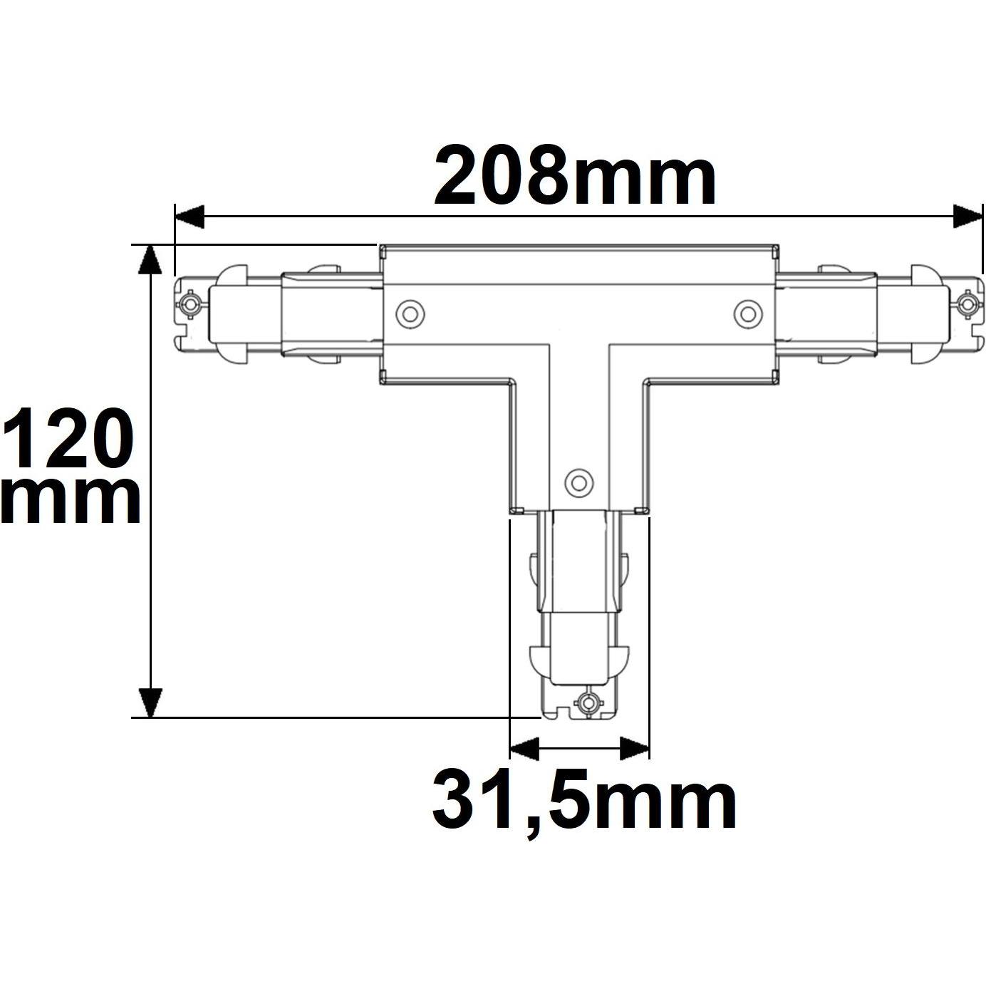 Thumbnail - Isoled, Zubehör Beleuchtung, 3-Phasen DALI T-Verbinder für Aufbauschiene, N-Leiter links, weiss