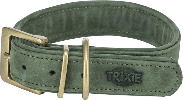 Actual product image Trixie Pure collar, leather, XS: 25–31 cm/25 mm, sage (XS, Dog, General)