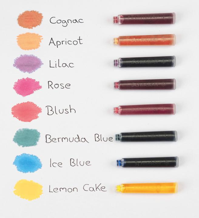 Actual product image Schneider Ink cartridge Callissima 6 pieces, Lemon Cake (6 Piece, Yellow)