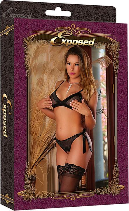 Actual product image Exposed Underwear set black (S) (S)