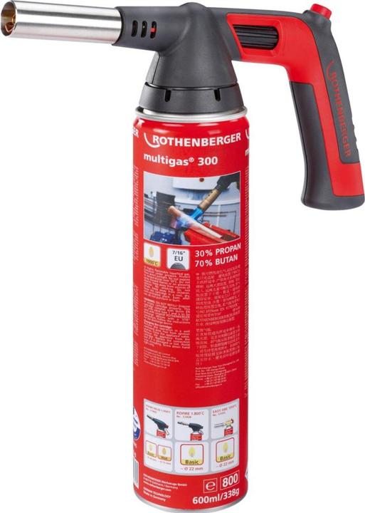Produktbild Rothenberger Brenner Rofire 4 Piezo + Multigas 300 Set