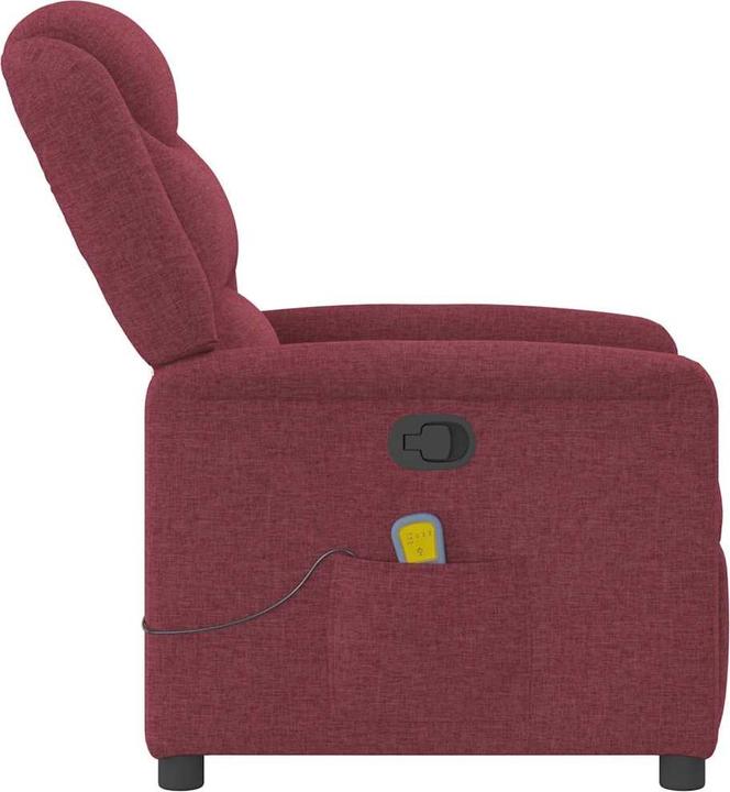 Productafbeelding VidaXL Massagefauteuil Wijnrode stof Massage TV-fauteuil