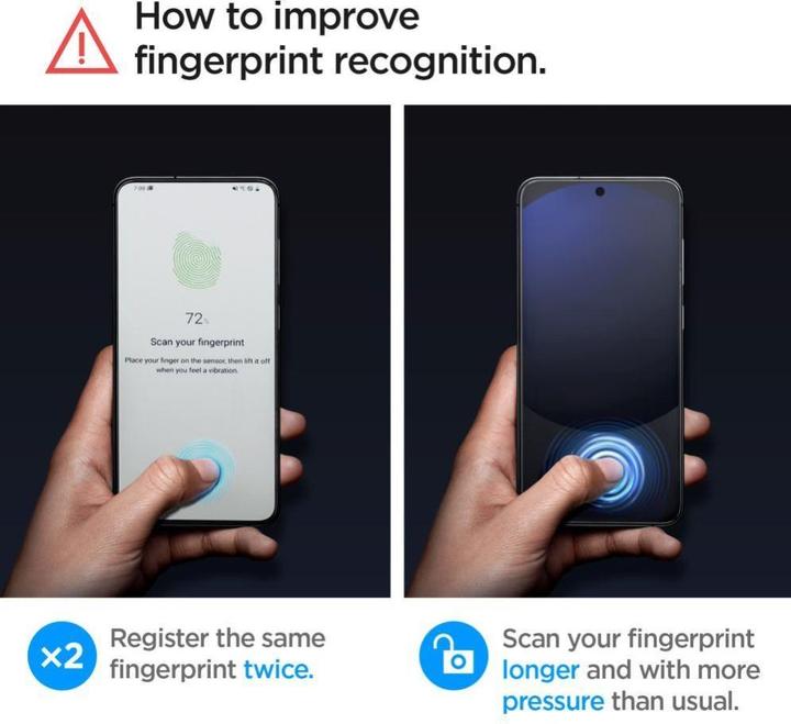 Actual product image Spigen Glas.tR Ez Fit (2 Piece, Samsung Galaxy S24 FE)