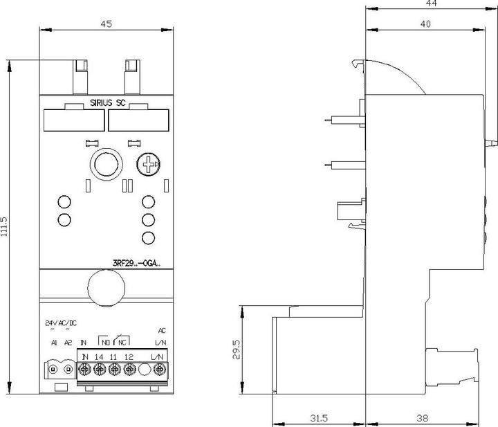 Produktbild Siemens Lastüberwachung Extended 3RF29 3RF2920-0GA13 Last-Strom 20 A Schaltspannung 110