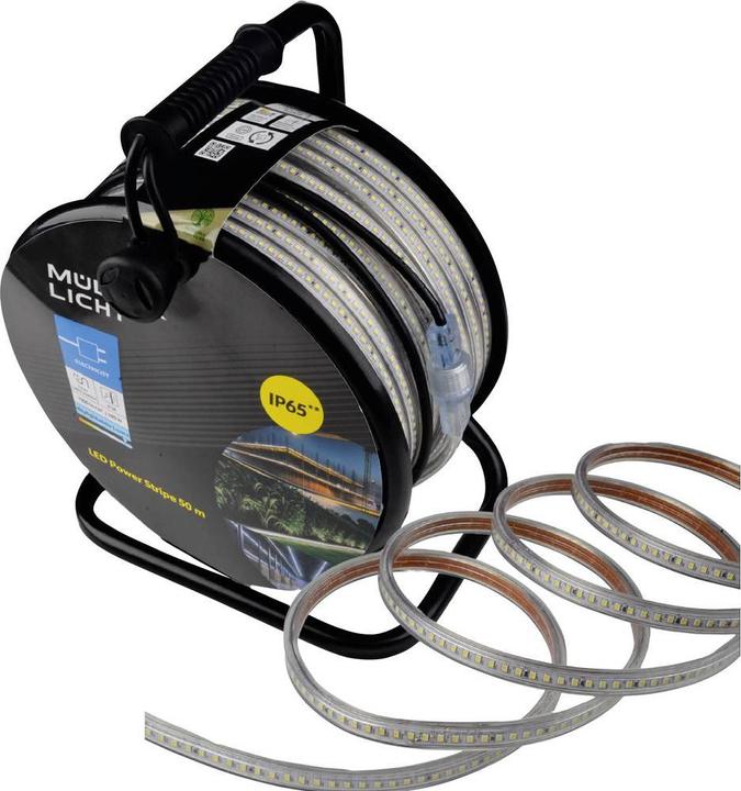 Produktbild Müller Licht MÜLLER-LICHT LED-Power Stripe 21600029, 50m, 10W, 1000lm, 6500K (Tageslicht, 5000 cm, Indoor, Outdoor)