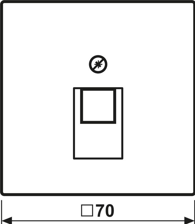 Produktbild JUNG Zentralplatte UAE/IAE 1f LS chr glz GCR2969-1UA