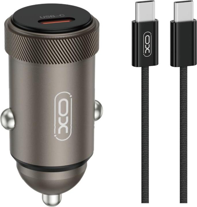 Produktbild xO car charger CC70 PD 30W 1x USB-C black + cable USB-C - USB-C