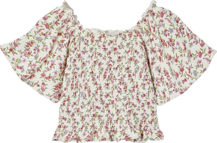 Actual product image Vertbaudet Gesmoktes Mädchen T-Shirt mit Blumen (92)