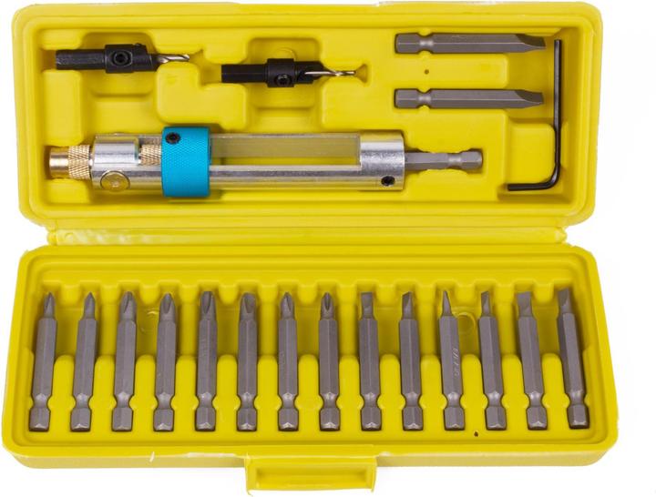 Produktbild ProPlus Schnellwechsel-Bohrer- und Antriebsset 20-teilig