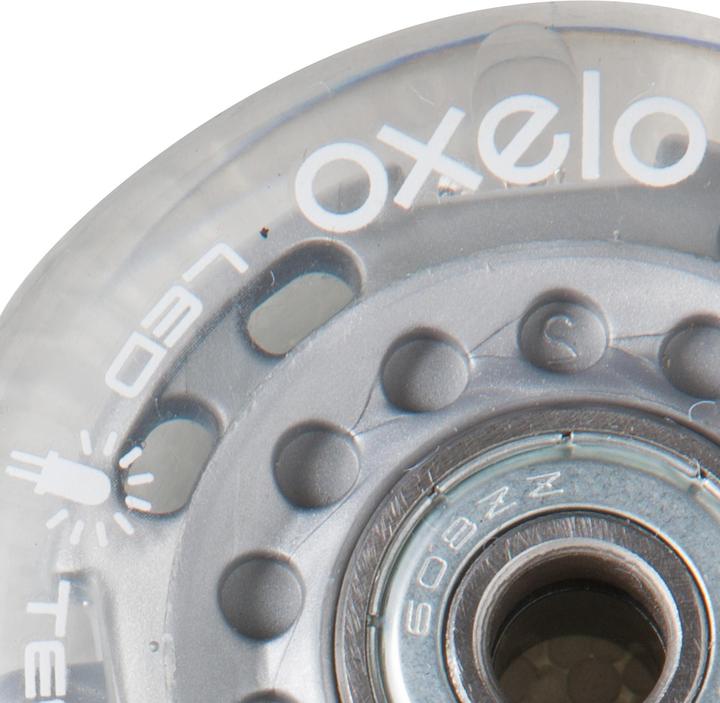 Produktbild Oxelo Leuchtrollen Inline-Skates Kinder 63 mm 80a 2er-Set (63 mm, 80A)