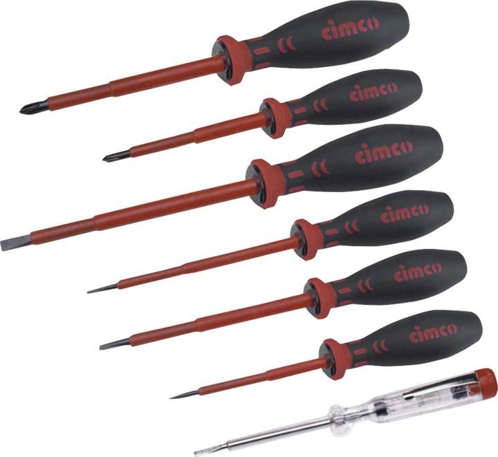 Produktbild Cimco VDE Schraubendreher-Set 7teili (Phillipps-Kreuzschlitz (PH), Schlitzschrauben)