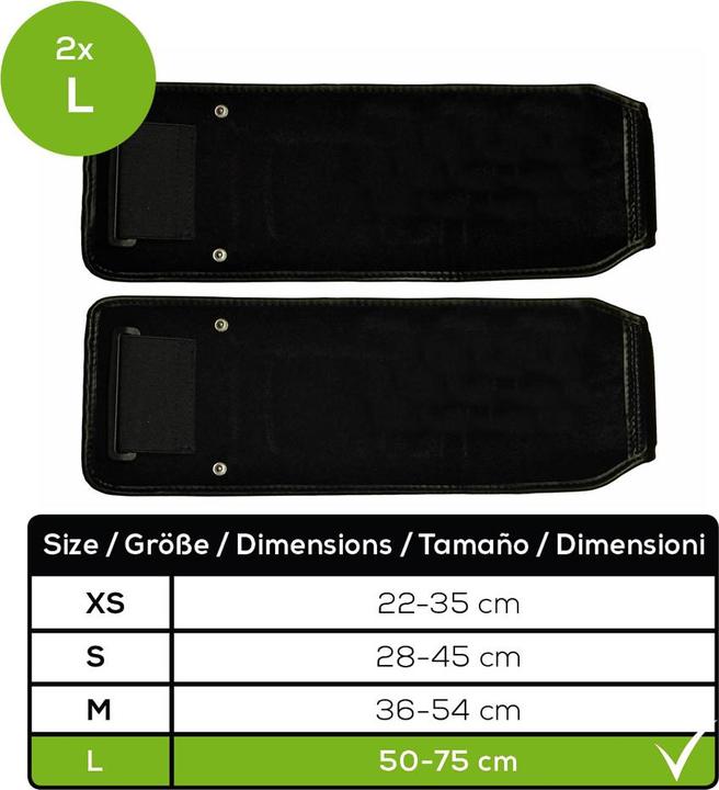 Actual product image Beurer 2 EMS cuffs size L for homeSTUDIO muscle stimulation device