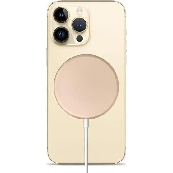 Crong MagSpot Wireless Charger - Aluminiowa ładowarka MagSafe 15W (Gold) (15 W), Wireless Charger, Gold
