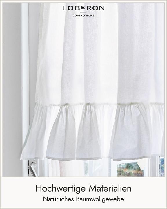 Produktbild Loberon Scheibengardine Tomé weiss (70 x 45 cm)