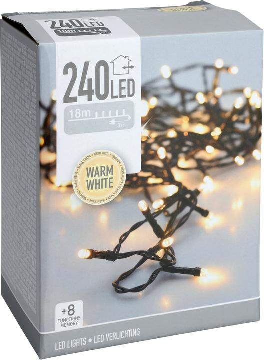 Actual product image Mondex ŁAŃCUCH LED 240L WARM WHITE ZEWNĘTRZNE 18m +8funkcji (18 m)