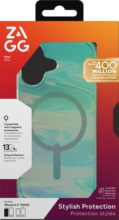 Actual product image Zagg Case für Apple iPhone 17 Milan Snap iridescent oil slick (Apple iPhone 17)