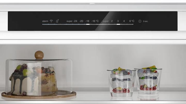 Actual product image Siemens iQ100, Built-in fridge-freezer combination with bottom freezer compartment, 193.5 x 69.1 cm, drag (383 l)