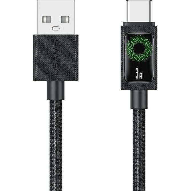 Usams Cable U92 18W USB-C to USB-A 1.2m black (1.20 m, 18 W), Cavo USB