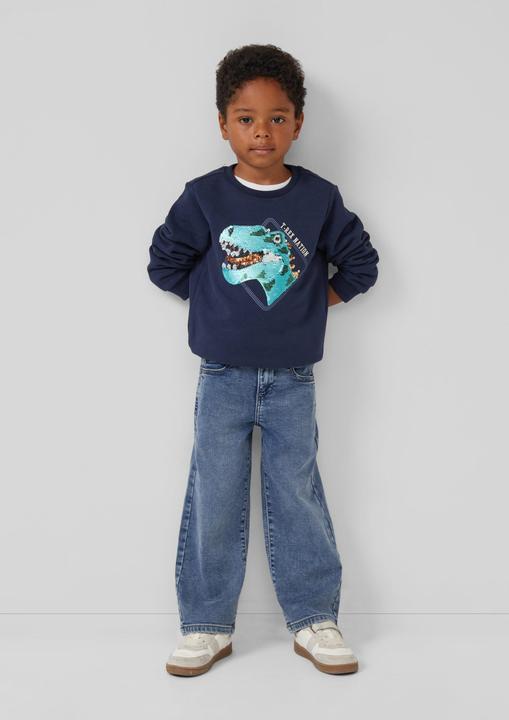 Produktbild s.Oliver Sweatshirt Sweatshirt mit Wendepailletten mit kuscheliger Innenseite (128, 134)