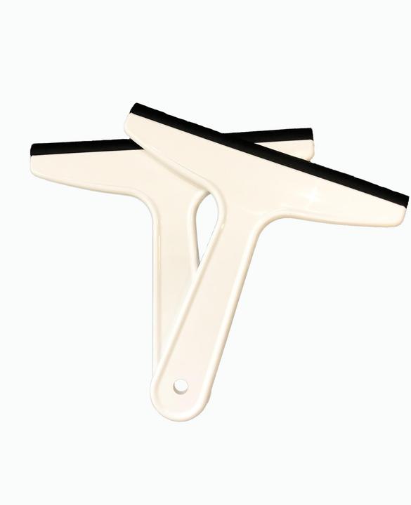Dusbad Glasabzieher/ Duschabzieher für Duschabtrennungen gerade (Set mit 2 Stück) z.B. Dusar, Schulte, Breu