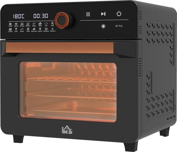 Swisshandel24 Minibackofen 20L, Mini Ofen, 40-220°C, 17 Modi, Timer, 36x37x34,5cm, Schwarz